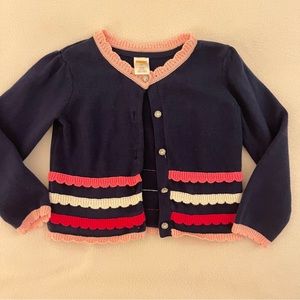 Gymboree Preppy Puppy Blue & Pink Cardigan